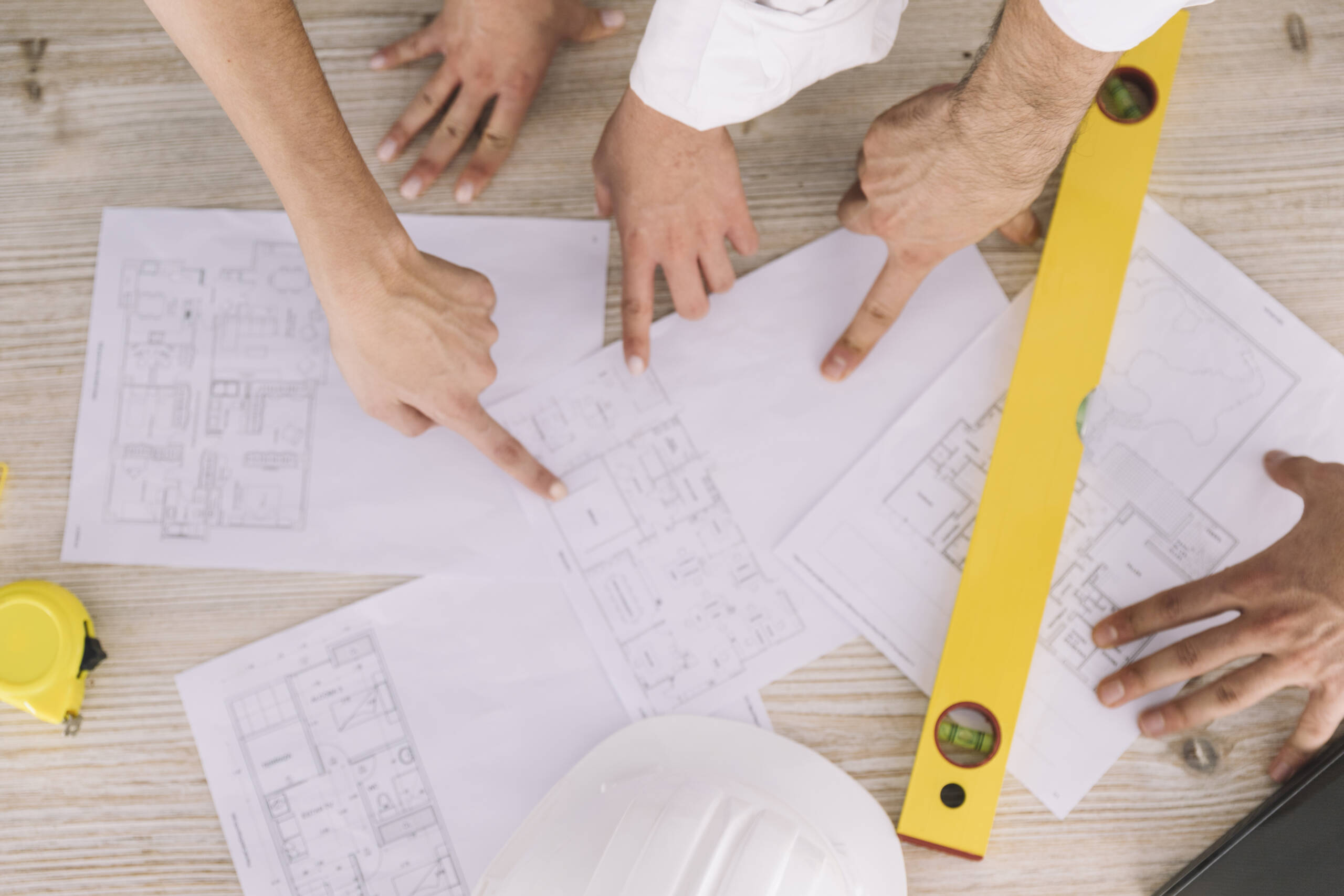 engineering concept with plans